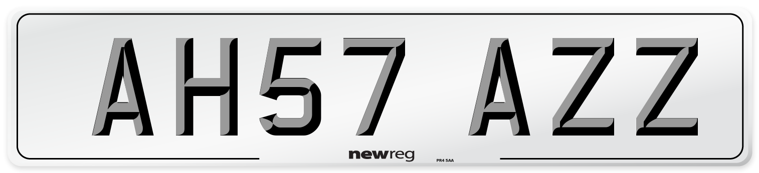 AH57 AZZ Number Plate from New Reg